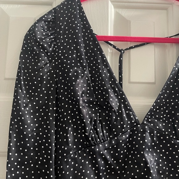 ZARA NWT Silk Tie Back Blouse M - Picture 5 of 7